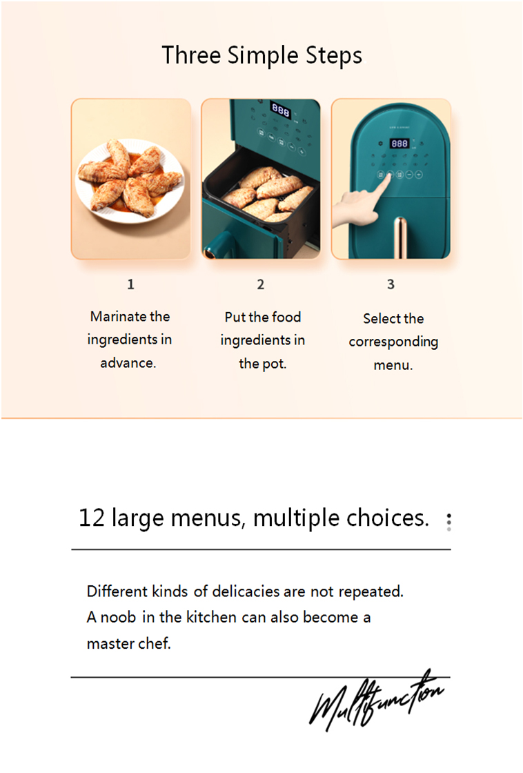 three simple steps of cooking