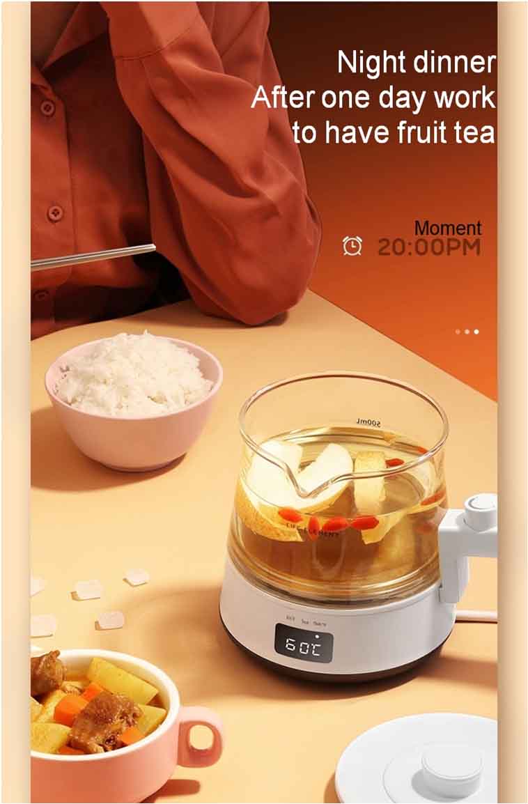 enjoy a fruit tea after dinner