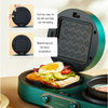 3 In 1 Nonstick Plate Waffle Iron Panini Sandwich Breakfast Maker with fry pan