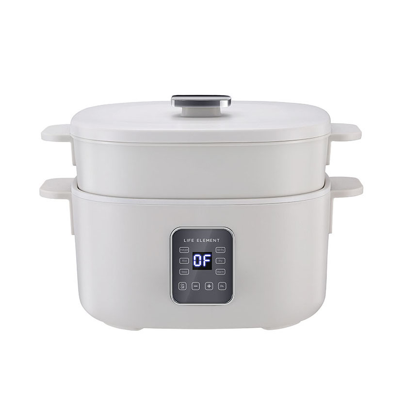 Electric Food Warmer Electric Skillet Electric Multi Cooker Food Steamer Hot Pot with Nonstick Material